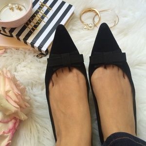 Black Point Toe with Bow Flats